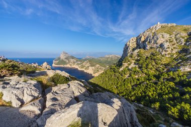 Güzel manzarasına Cap de Formentor, Mallorca, İspanya