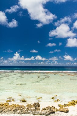Cennet görünümü Rangiroa Atoll, Fransız Polinezyası