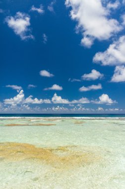 Cennet görünümü Rangiroa Atoll, Fransız Polinezyası