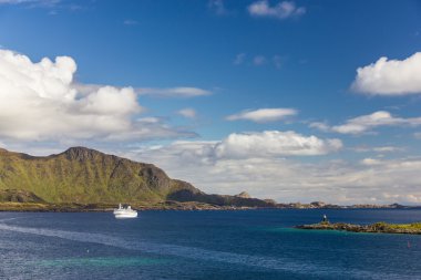 Lofoten Adaları Norveç'te güzel manzara