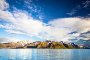Alta yakınındaki Kuzey Norveç'in güzel manzara