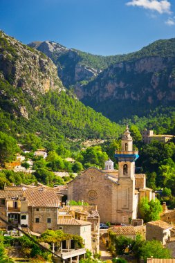 Beautiful view of Valldemossa city, Mallorca, Spain clipart