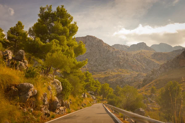 Hermosa vista de Sa Calobra en Mallorca Island, España Imagen de archivo