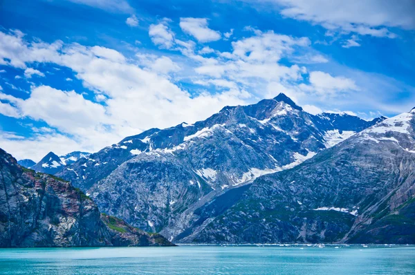 Glacier bay v horách na Aljašce, Spojené státy — Stock fotografie