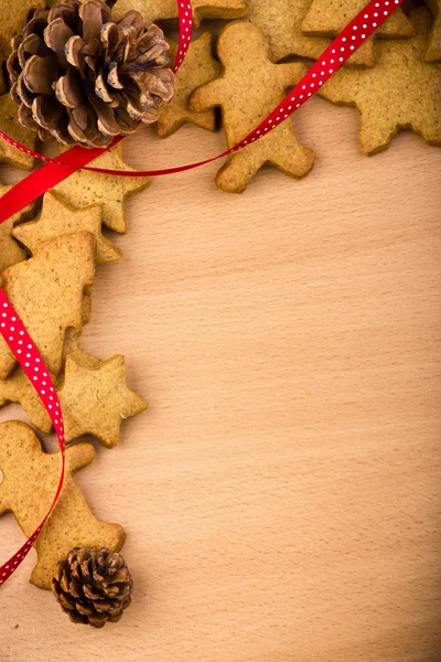 Ingredienti da forno per biscotti natalizi e pan di zenzero — Foto Stock