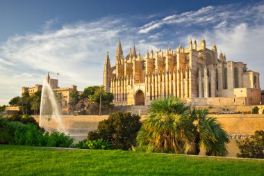 The Cathedral of Santa Maria of Palma de Mallorca, La Seu, Spain clipart