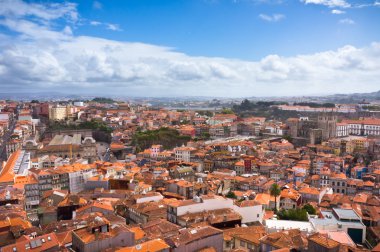 Porto şehrinin güzel manzarası, Portekiz