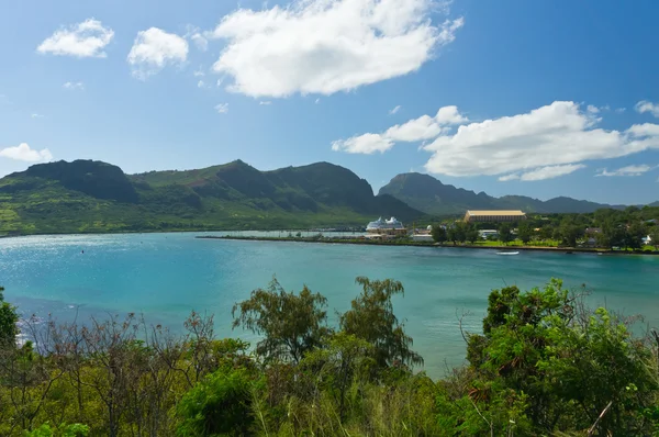 Bela vista de Nawiliwili, Ilha Kauai, Havaí, EUA — Fotografia de Stock