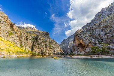 Sa Calobra güzel manzarasına Mallorca Adası, İspanya