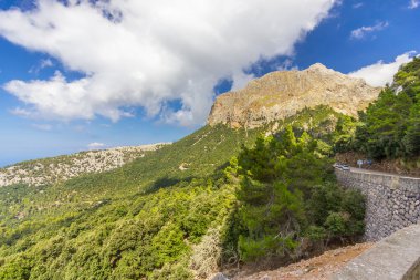 Güzel manzarasına Sierra de Tramuntana, Mallorca, İspanya