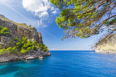 Sa Calobra güzel manzarasına Mallorca Adası, İspanya