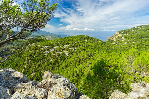 Υπέροχη θέα της Σιέρα Ντε Τραμουντάνα, Μαγιόρκα, Ισπανία — Φωτογραφία Αρχείου