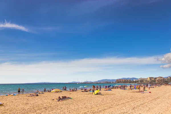 Όμορφη θέα της Platja ντε Πάλμα ντε Μαγιόρκα, Baleares, Ισπανία — Φωτογραφία Αρχείου