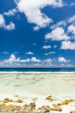 Cennet görünümü Rangiroa Atoll, Fransız Polinezyası