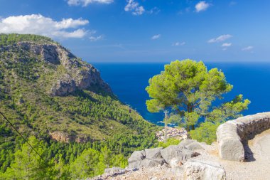 Güzel manzarasına Sierra de Tramuntana, Mallorca, İspanya