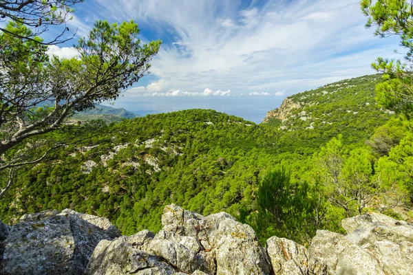 Υπέροχη θέα της Σιέρα Ντε Τραμουντάνα, Μαγιόρκα, Ισπανία — Φωτογραφία Αρχείου