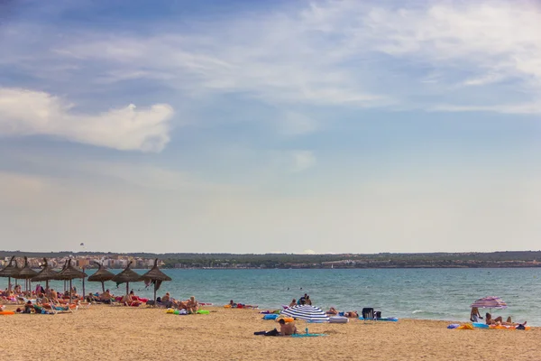 Bela vista de Platja de Palma de Maiorca, Baleares, Espanha — Fotografia de Stock