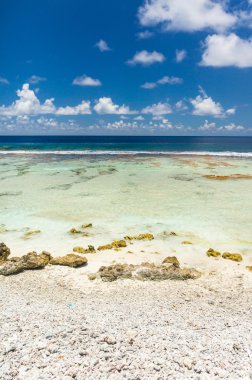 Cennet görünümü Rangiroa Atoll, Fransız Polinezyası