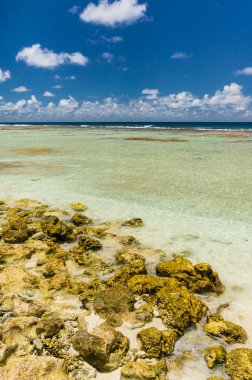 Cennet görünümü Rangiroa Atoll, Fransız Polinezyası