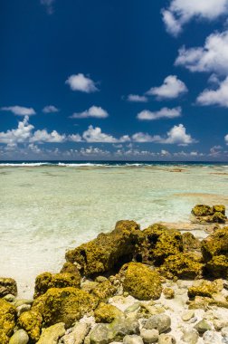 Cennet görünümü Rangiroa Atoll, Fransız Polinezyası