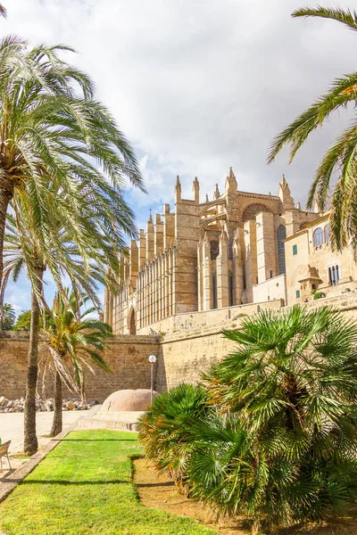 Palma de Mallorca 'daki Santa Maria Katedrali, La Seu, İspanya — Stok fotoğraf