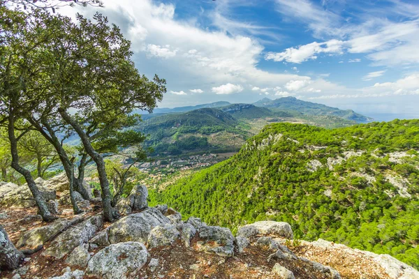 Güzel manzarasına Sierra de Tramuntana, Mallorca, İspanya