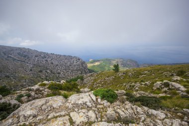 Güzel manzarasına Sierra de Tramuntana, Mallorca, İspanya