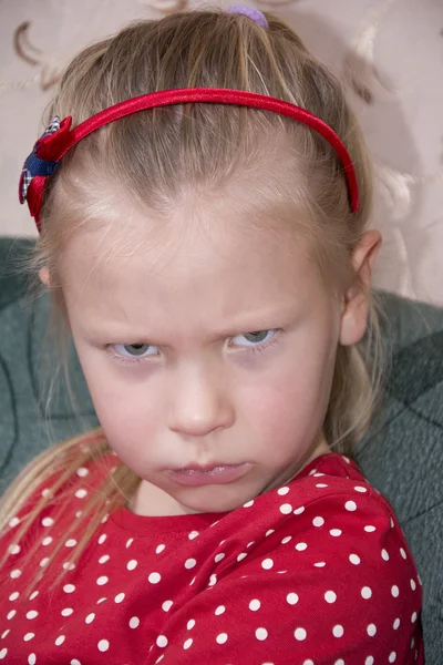 Portrait of angry girl — Stock Photo, Image