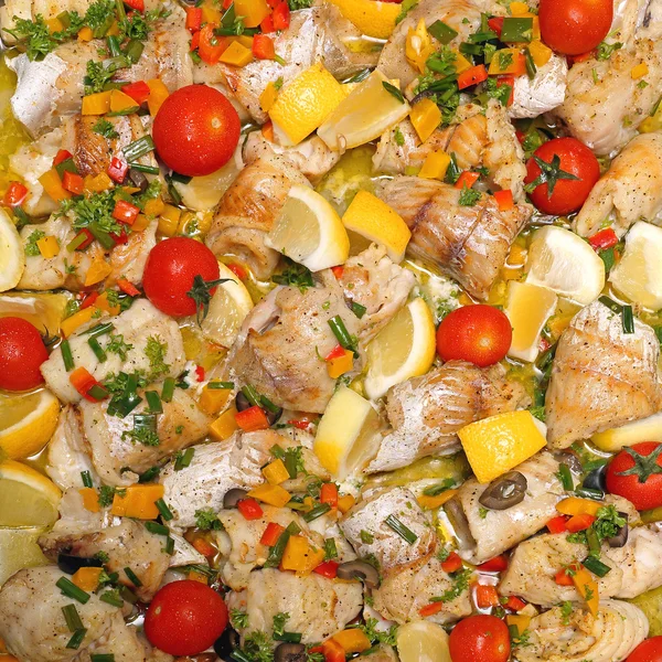 Ensalada de pescado de bacalao —  Fotos de Stock