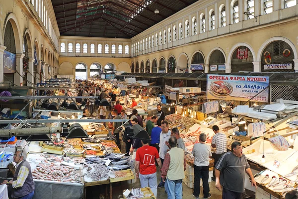 Vismarkt Athene — Stockfoto