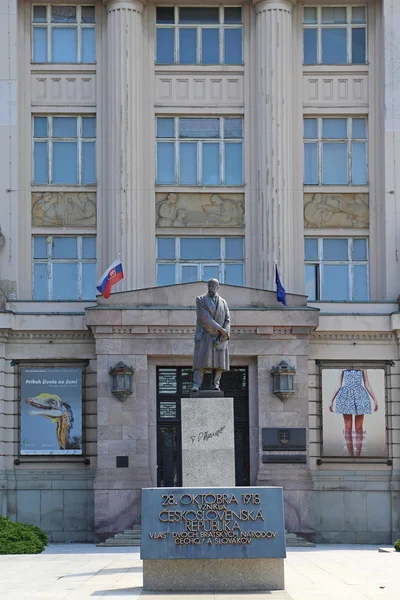 Masaryk statua Bratysława — Zdjęcie stockowe