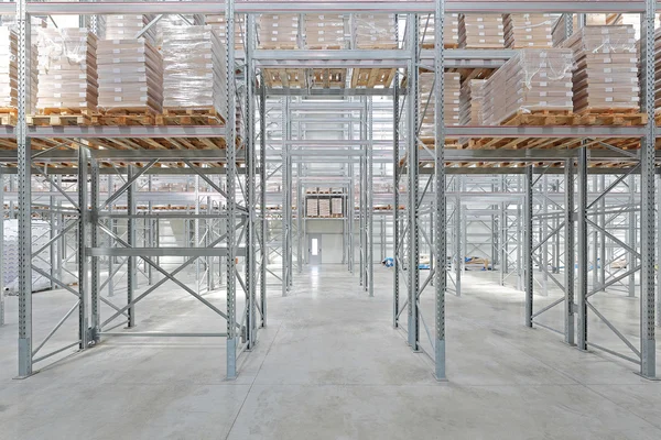 Distribution Warehouse Shelving System — Stock Photo, Image