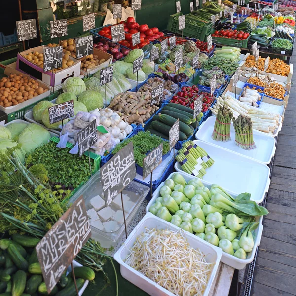 Puesto de mercado de los agricultores — Foto de Stock