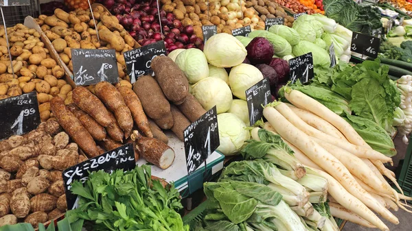 Marché aux légumes étal — Photo