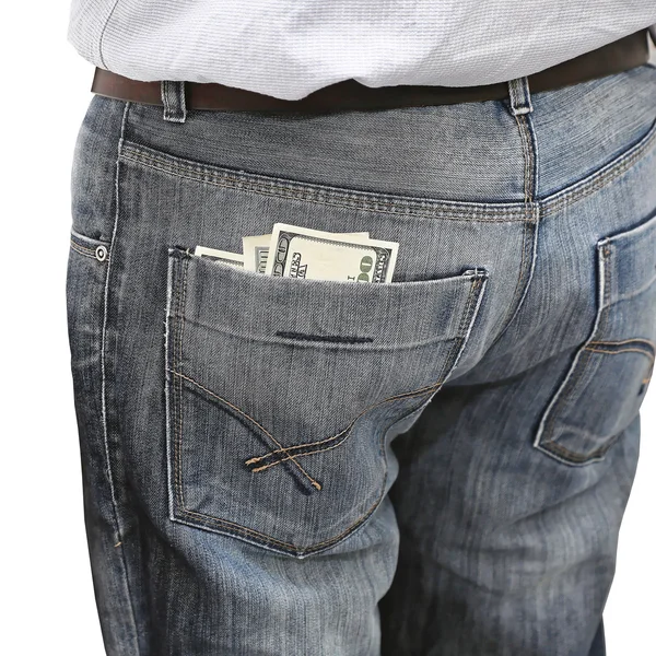 Δολάρια στην πίσω τσέπη — Φωτογραφία Αρχείου