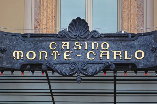 Casino van Monte Carlo Sign — Stockfoto