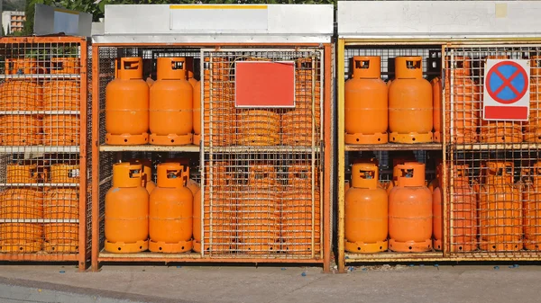 Botellas de cilindro de gas —  Fotos de Stock