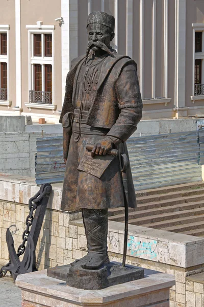 Estátua de Pulevski em Skopje — Fotografia de Stock