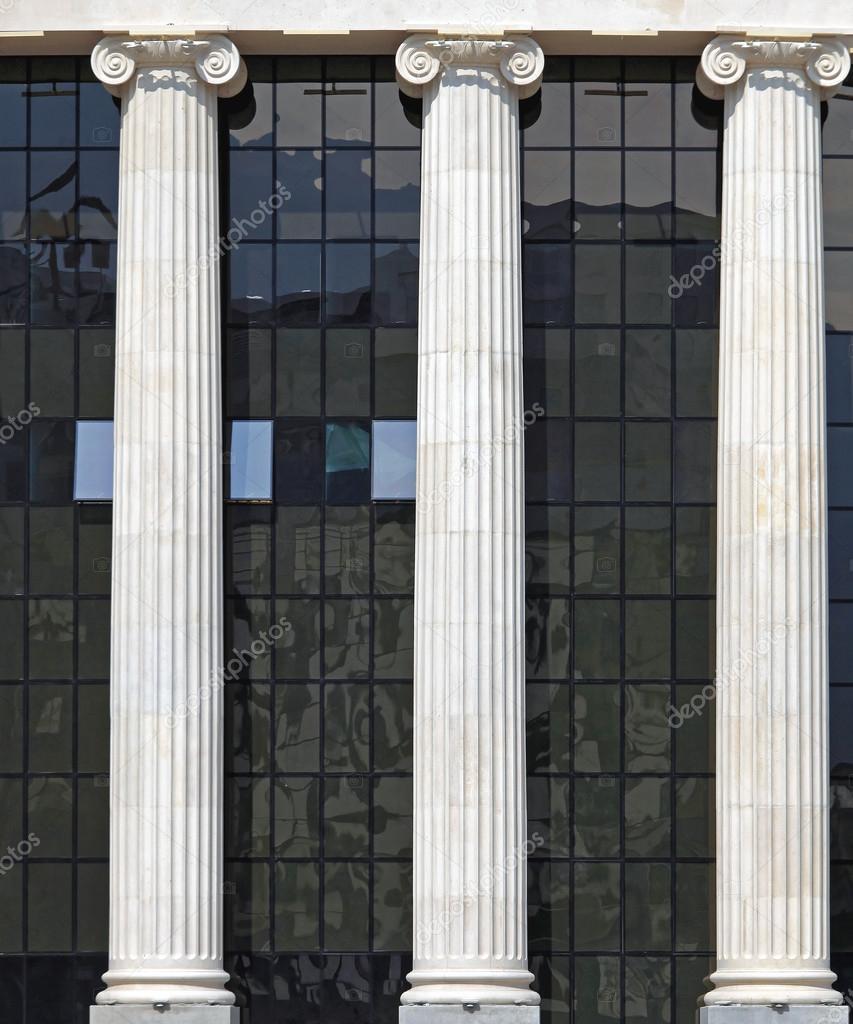 White Marble Ionic Columns