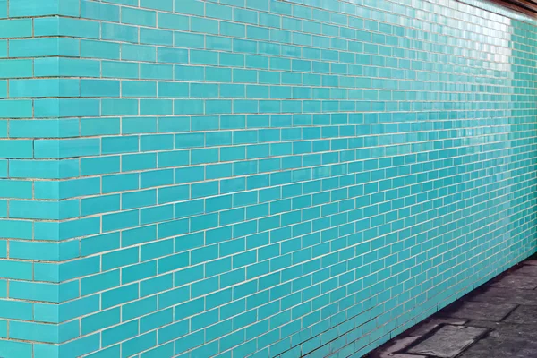 Turquoise Brick Wall — Stock Photo, Image