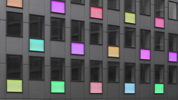 Luci Led Building — Video Stock