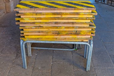 Yükseltilmiş Yürüyüş Platformları Venedik 'te Sel İçin Hazır