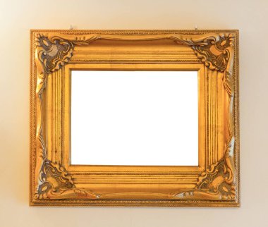 Ortaçağ Duvarı 'ndaki Altın Resim Çerçevesi