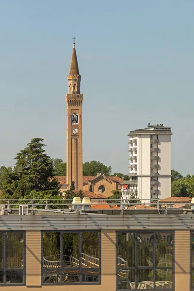 Noventa Piave Italy June 2019 San Mauro Martire Church Tower — Stock Photo, Image