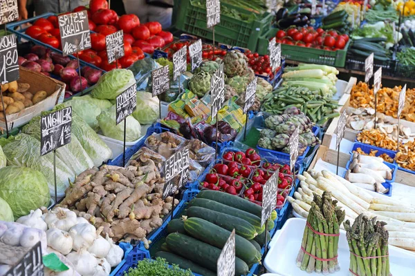 Mercado Verduras Frutas Mercado Agricultores Viena — Foto de Stock