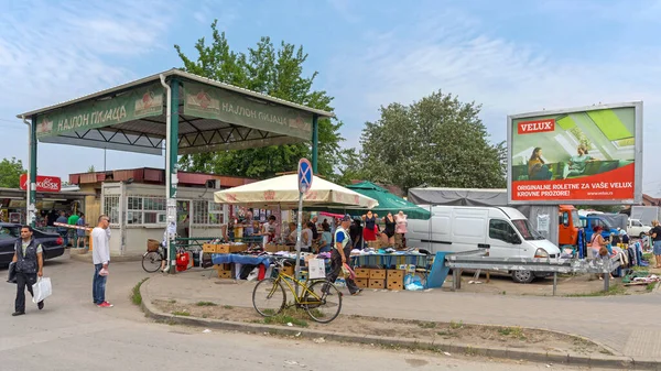 Novi Sad Сербія Червня 2018 Entrance Famous Najlon Pijaca Big — стокове фото