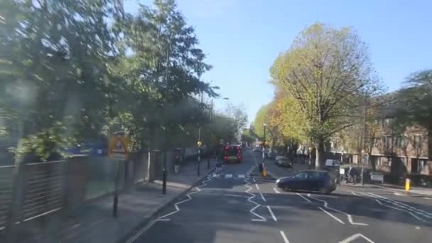 Bus Ride Streets West London — Stock Video