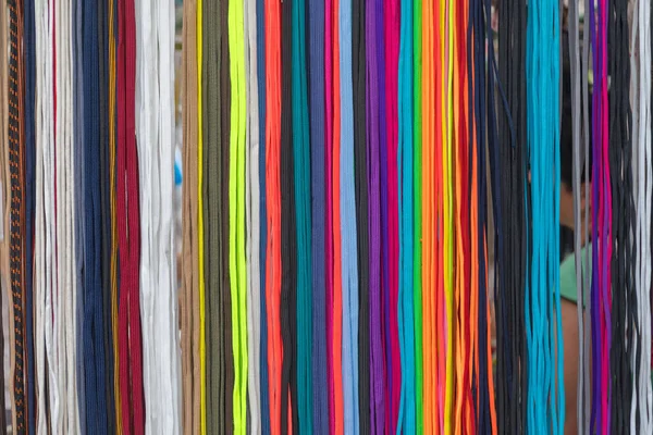 Nombreuses Nouvelles Cordes Colorées Lacets Suspendus — Photo
