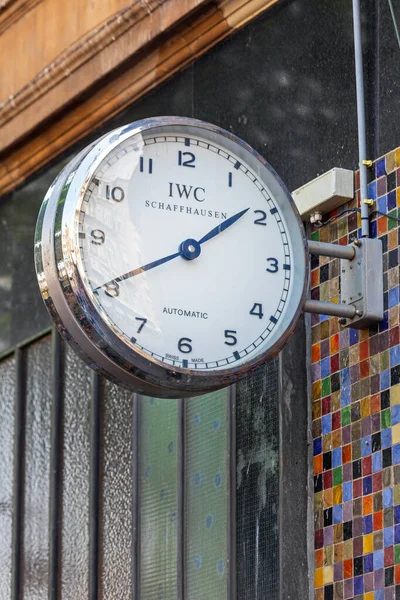 Amsterdam Nederländerna Maj 2018 Big Iwc Schaffhausen Klocka Watch Shop — Stockfoto