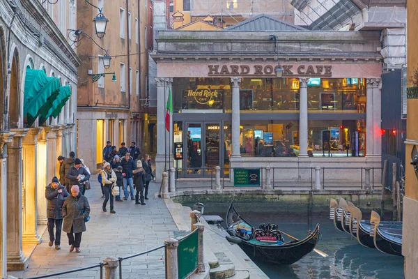 Venetië Italië Januari 2017 Beroemd Hard Rock Café Canal Venetië — Stockfoto